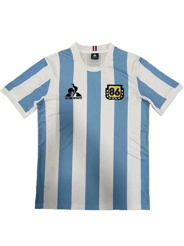 Argentine Maillot de foot rétro à domicile 86 Maillot édition commémorative Manadona 1986